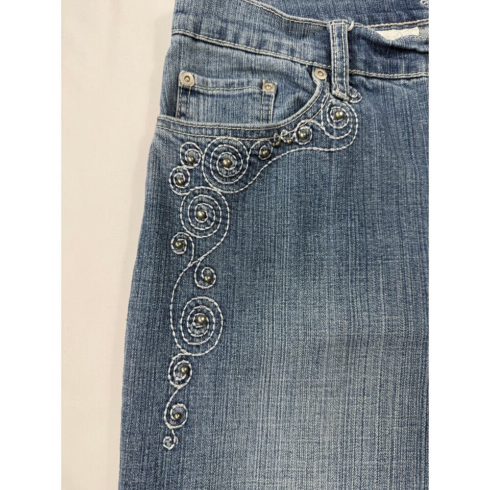 Zena Jeans  Y2K Women's Denim Boot Cut Ebriodery Pockets actual sizes 29x30 - Picture 2 of 11